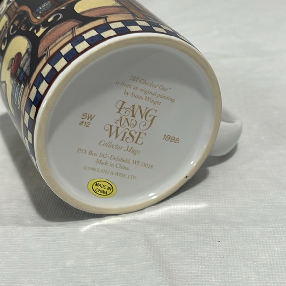 Vintage Teacher’s All Checked Out Coffee Mug Susan Winget #12 Lang & Wise NEW - Picture 9 of 14